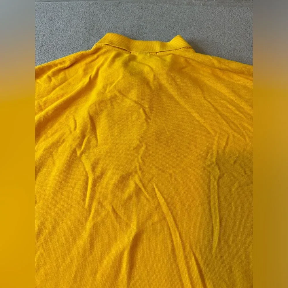 VintagePolo by Ralph Lauren polo shirt, yellow with royal blue horse Sz XXL mens - Picture 10 of 12